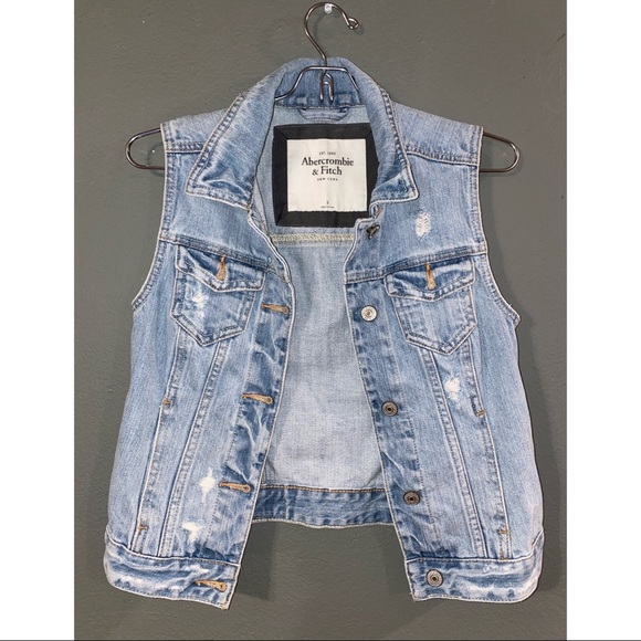 Abercrombie & Fitch Jackets & Blazers - A & F Distressed Denim Vest 💙